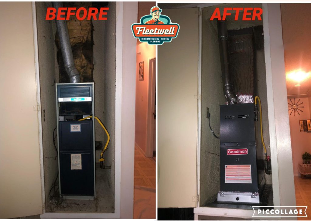 furnace installation: before and after